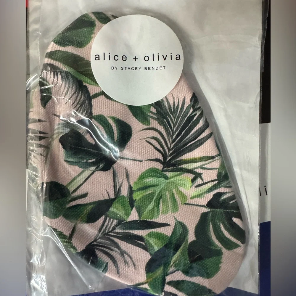 Alice + Olivia by Stacey Bendet Palm plant-leaves design Face mask-NWT inplastic